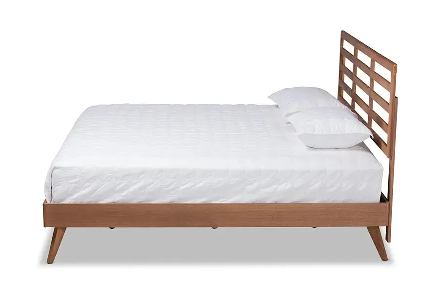 Worcester Ash Walnut Finished Wood Platform Bed (King)